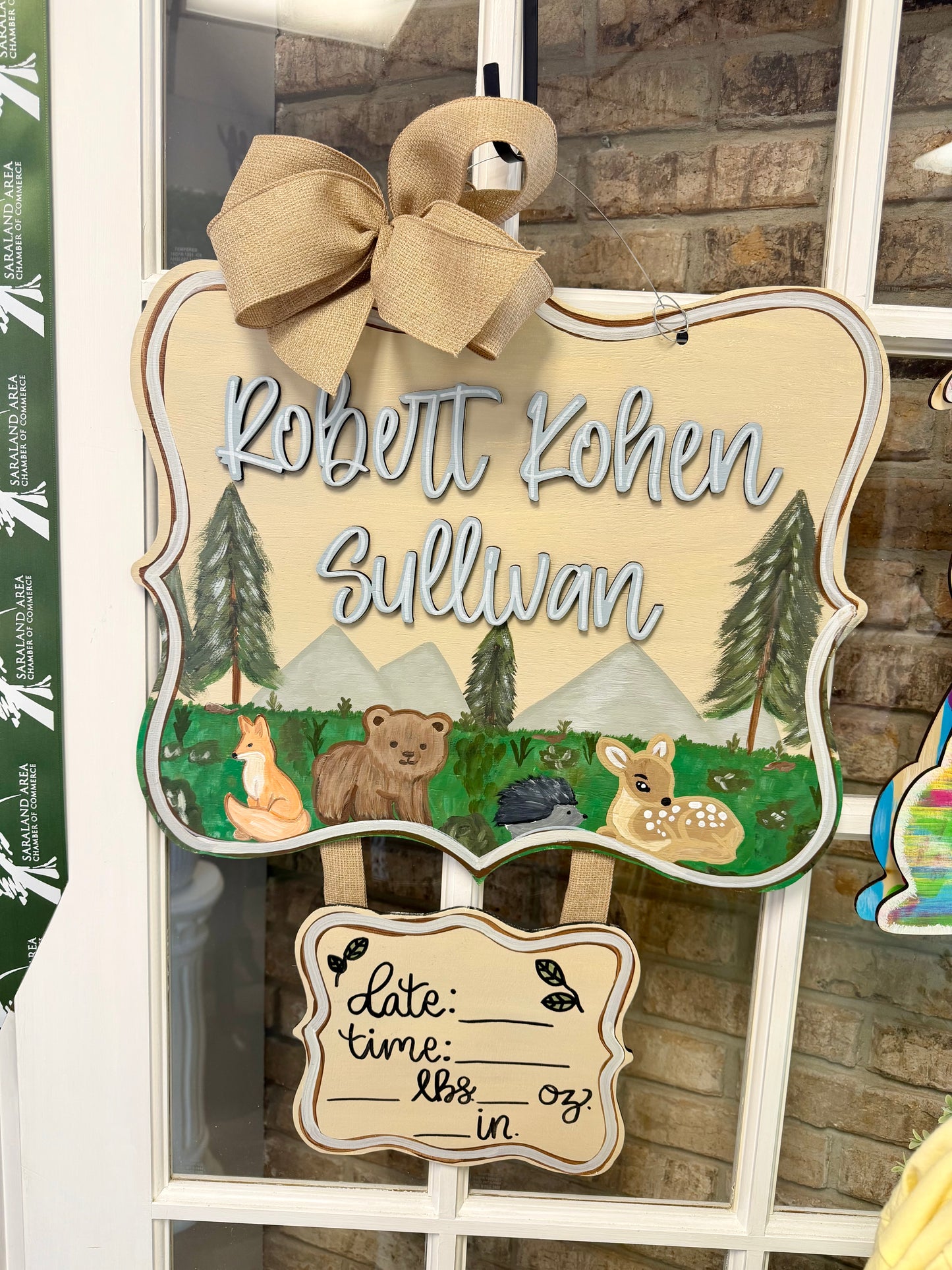 Nature Themed Hospital Door Hanger