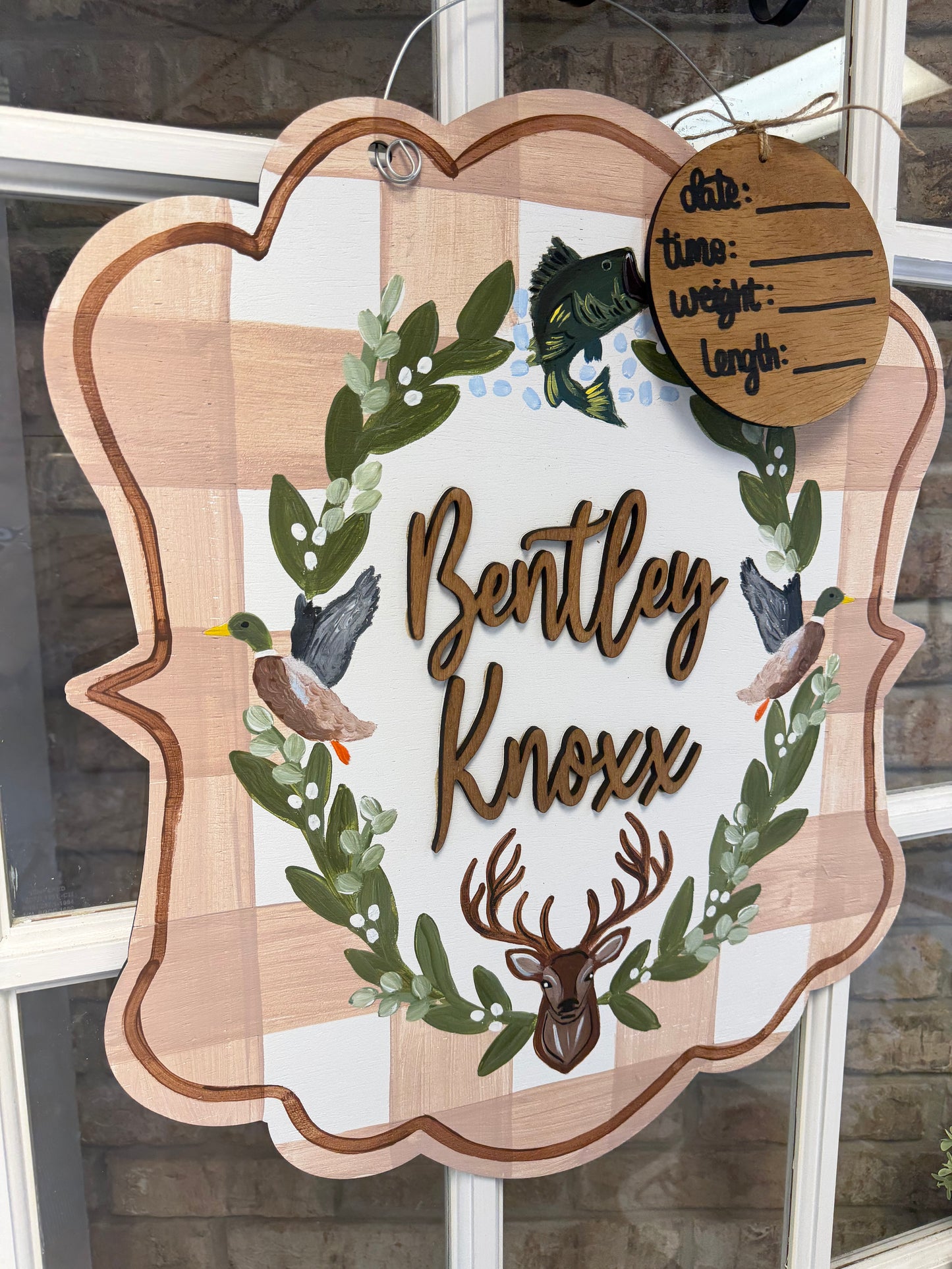 Hunting Themed Hospital Door Hanger