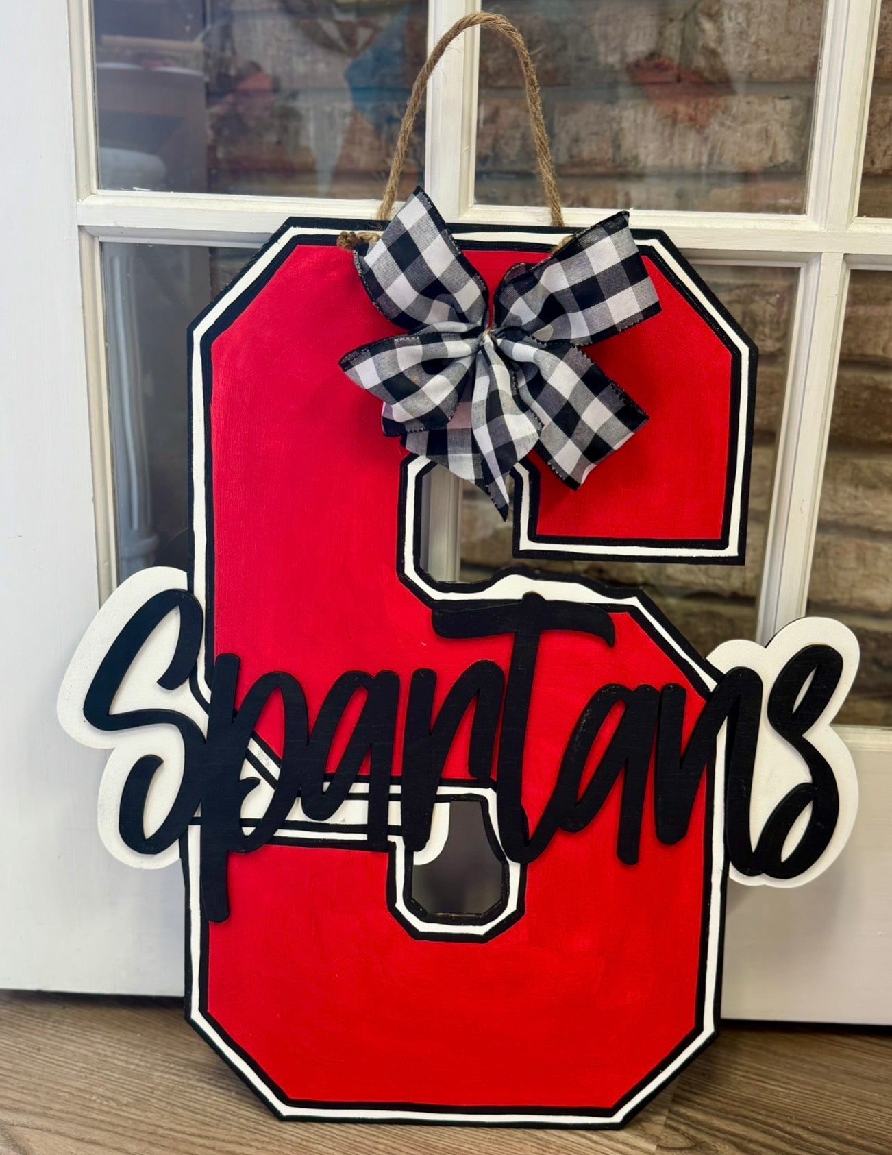Spartan Red S Door Hanger