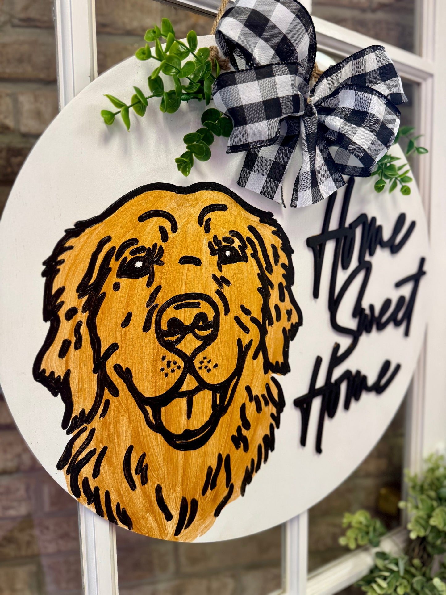Golden Retriever Door Hanger