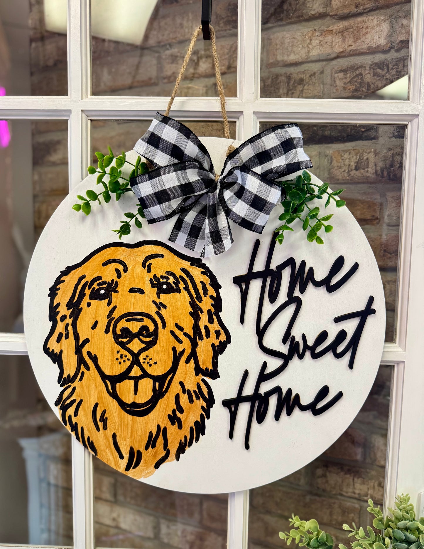Golden Retriever Door Hanger