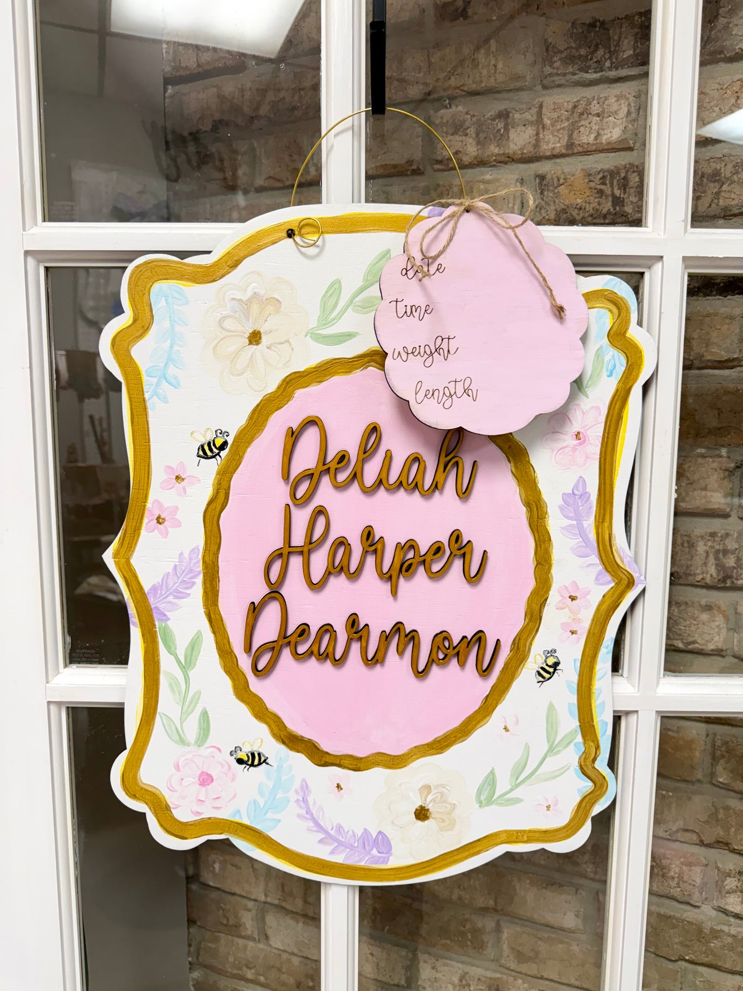 Wildflower/HoneyBee Hospital Door Hanger