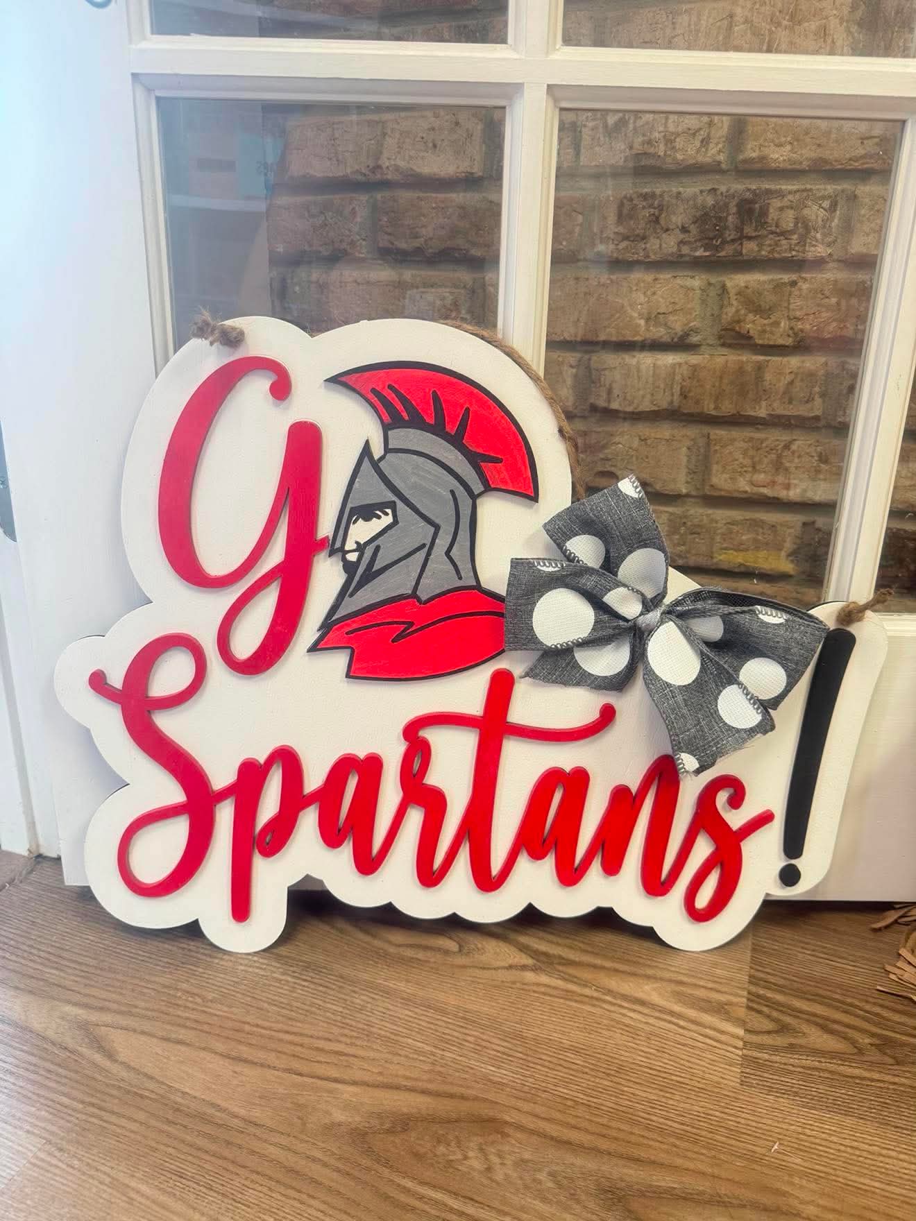Go Spartans Door Hanger