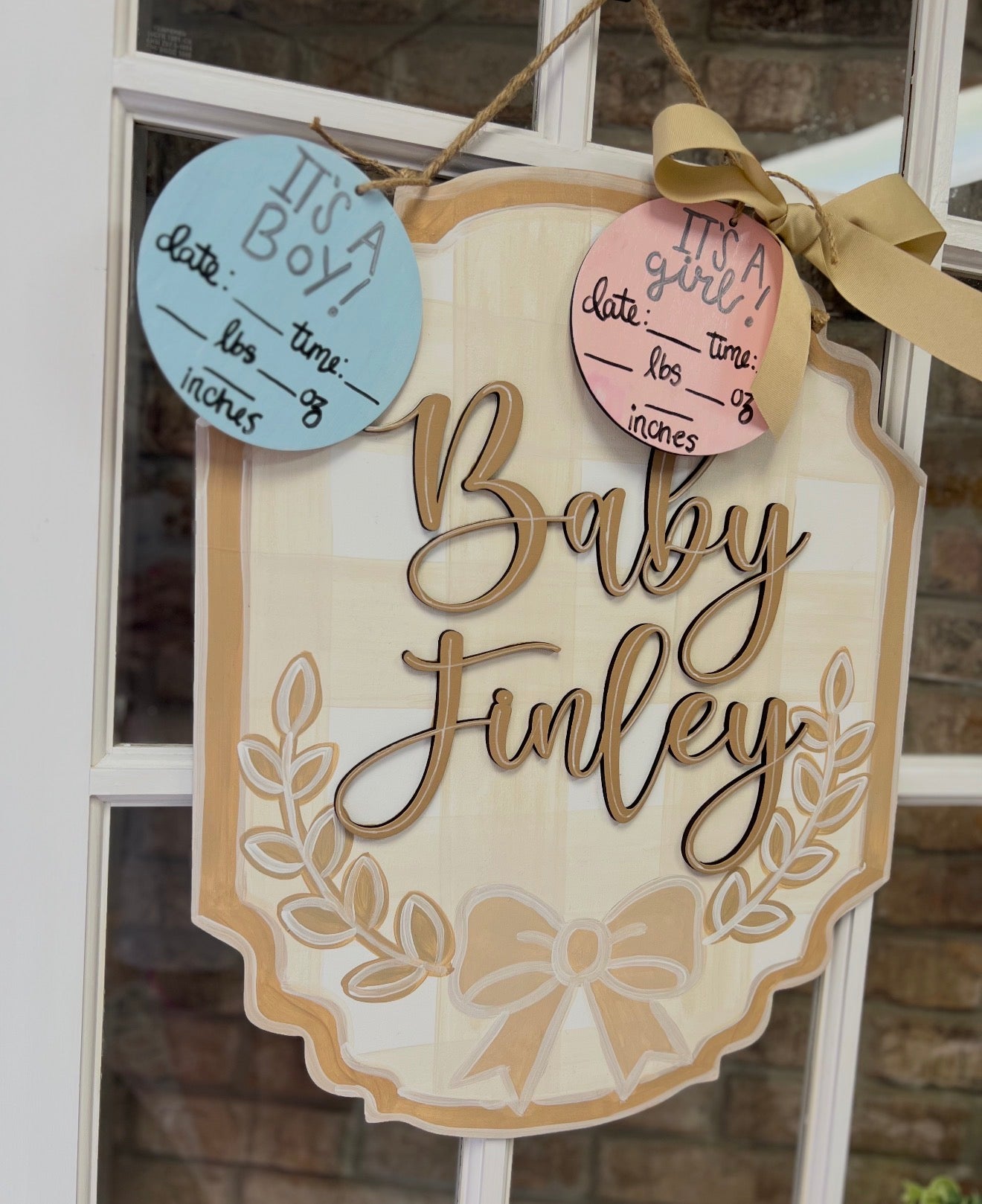 Gender Neutral Hospital Door Hanger