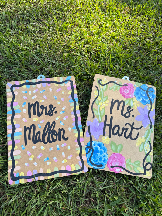 Customized Teacher Clip Boards