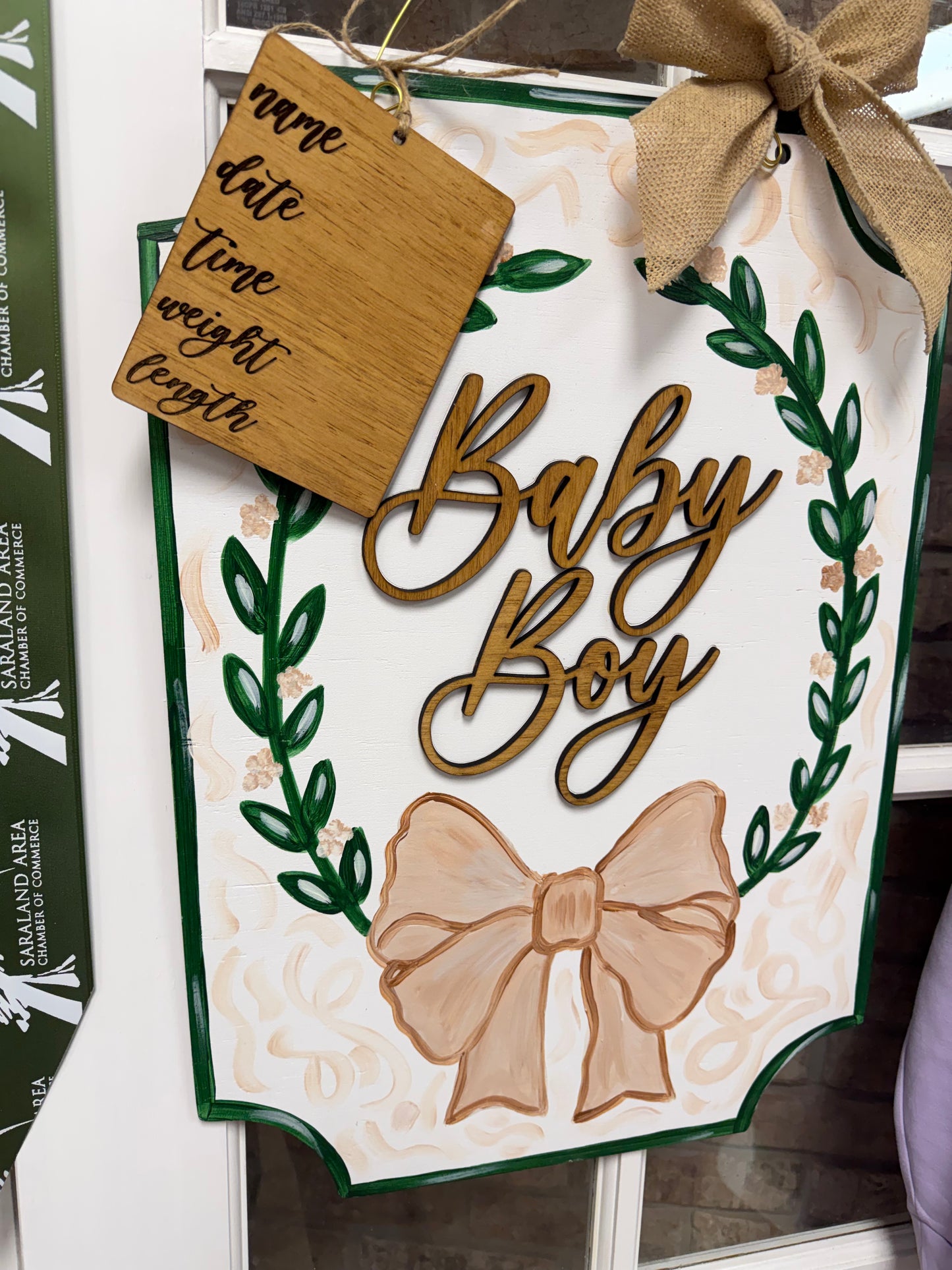 Baby Boy Hospital Door Hanger