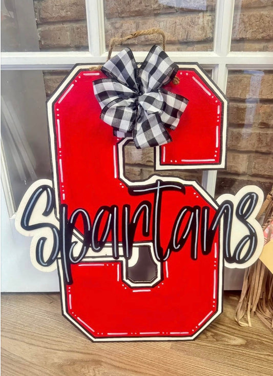 Spartan Red S Door Hanger
