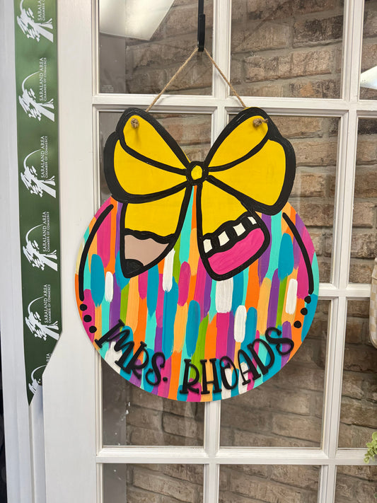 Multicolor Teacher Door Hanger