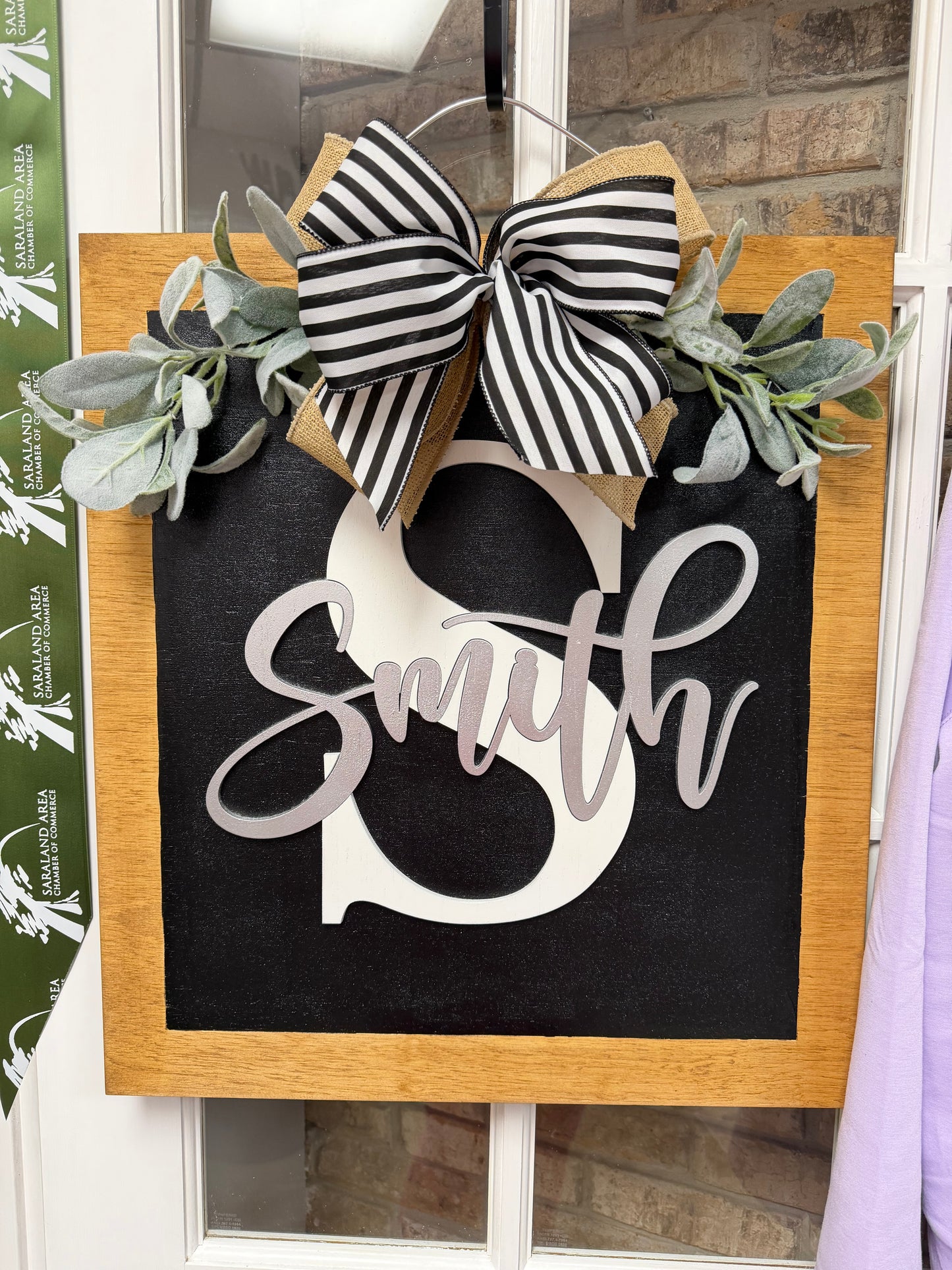 Rectangle Neutral & Black Custom Door Hanger