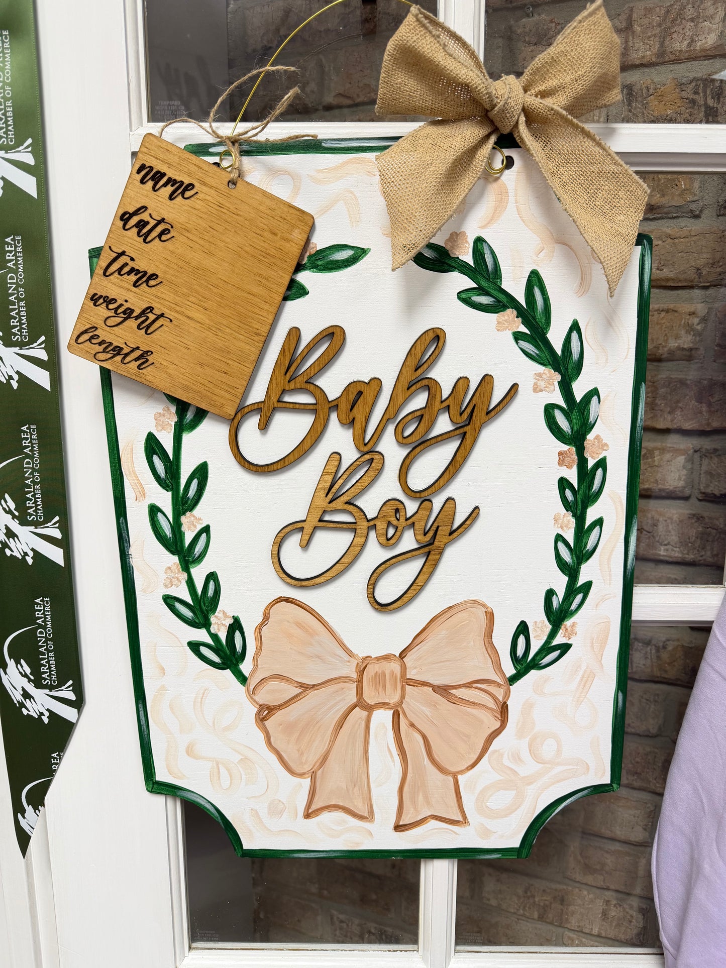 Baby Boy Hospital Door Hanger