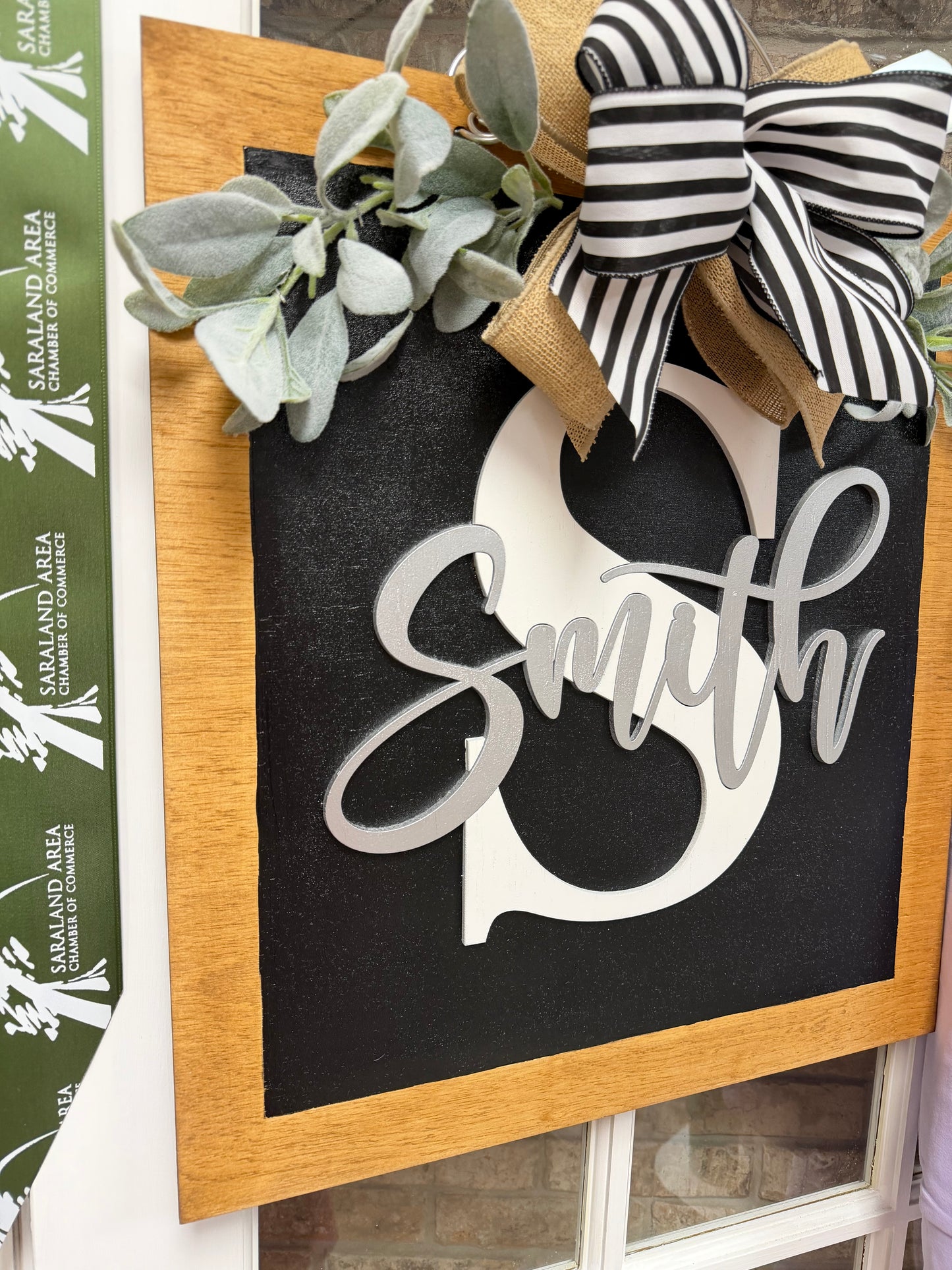 Rectangle Neutral & Black Custom Door Hanger