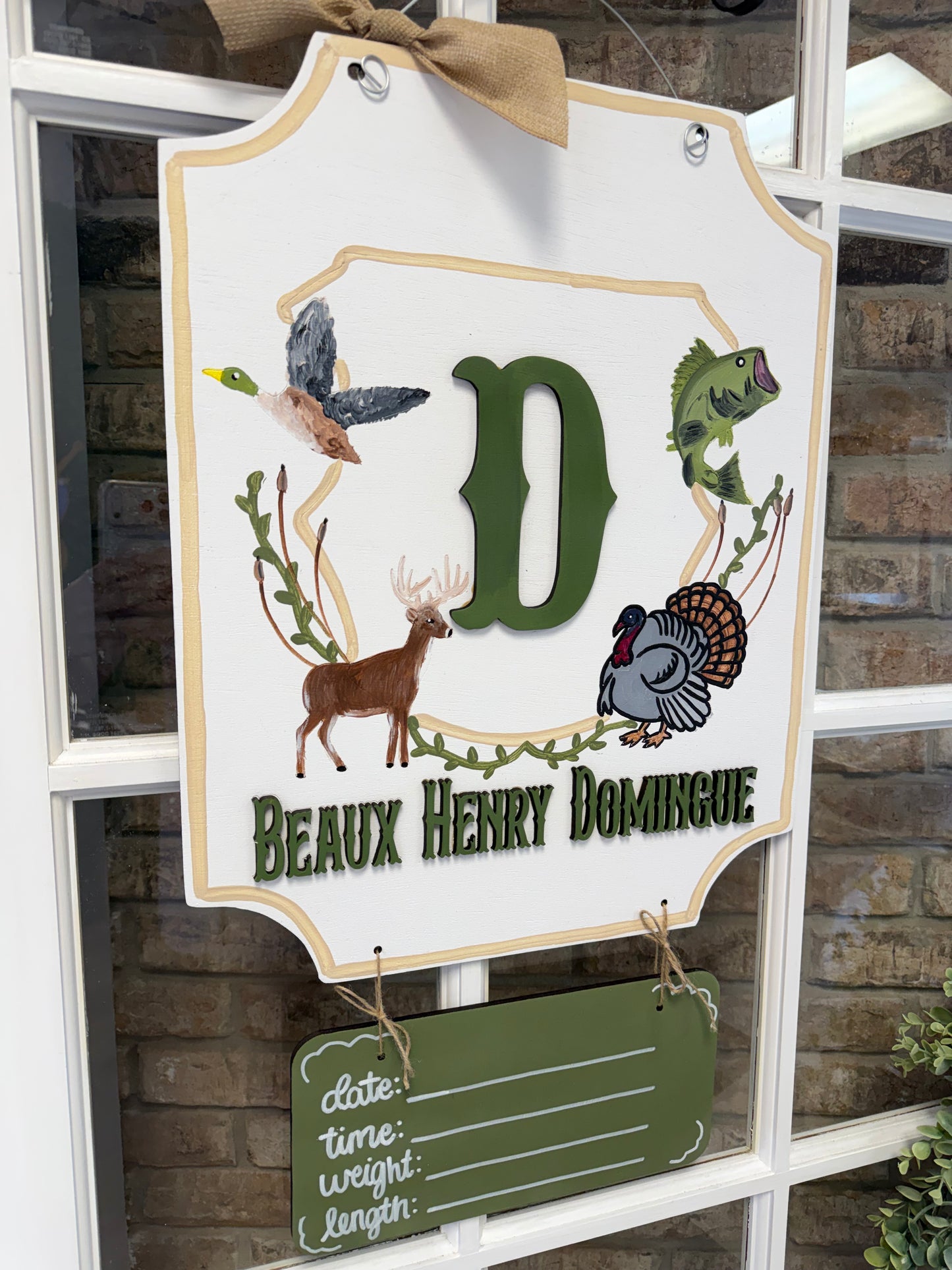 Hunting/Fishing Themed Door Hanger