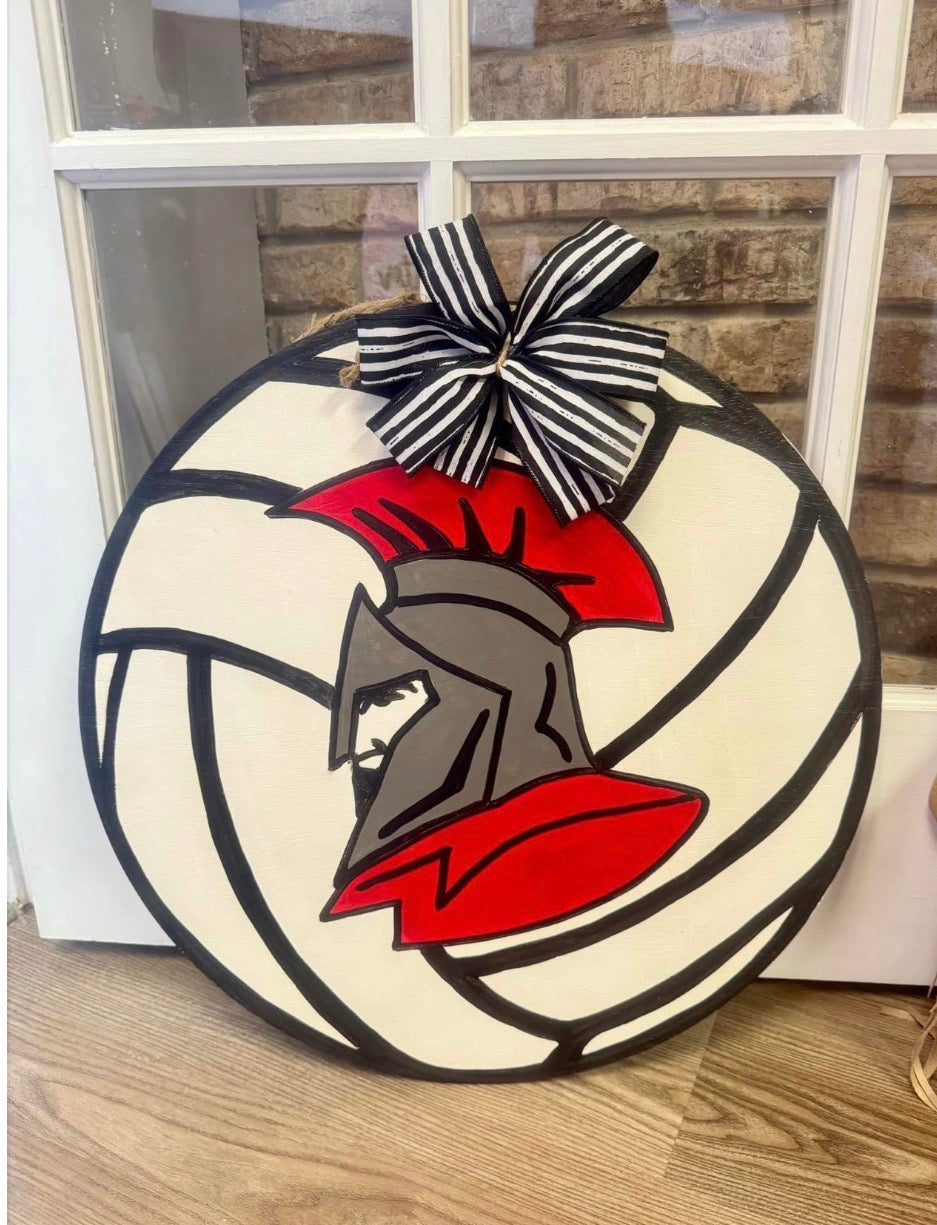 Spartan Volleyball Door Hanger