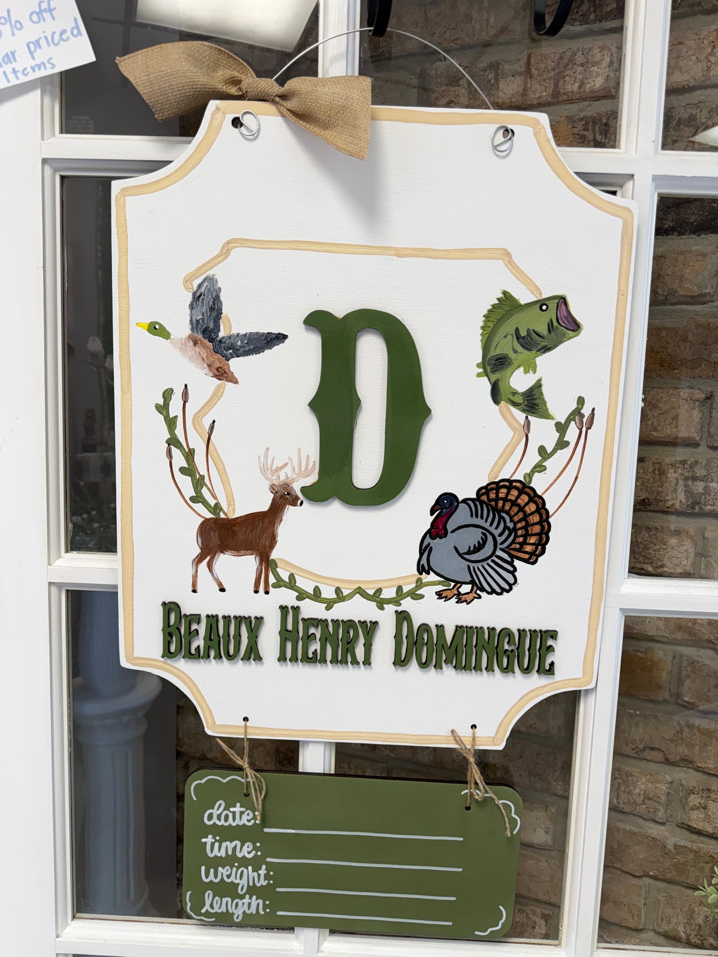 Hunting/Fishing Themed Door Hanger