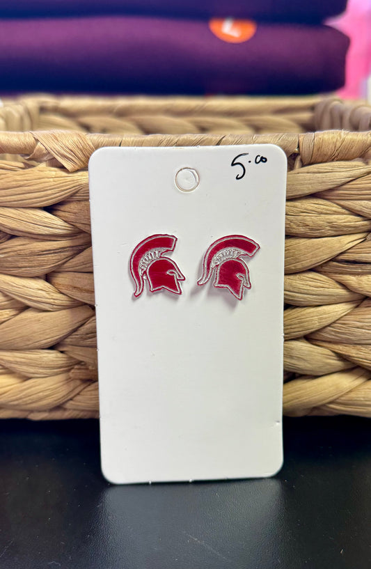 Spartan Head Stud Earrings