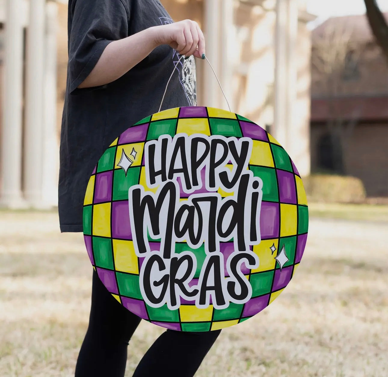 Happy Mardi Gras Door Hanger