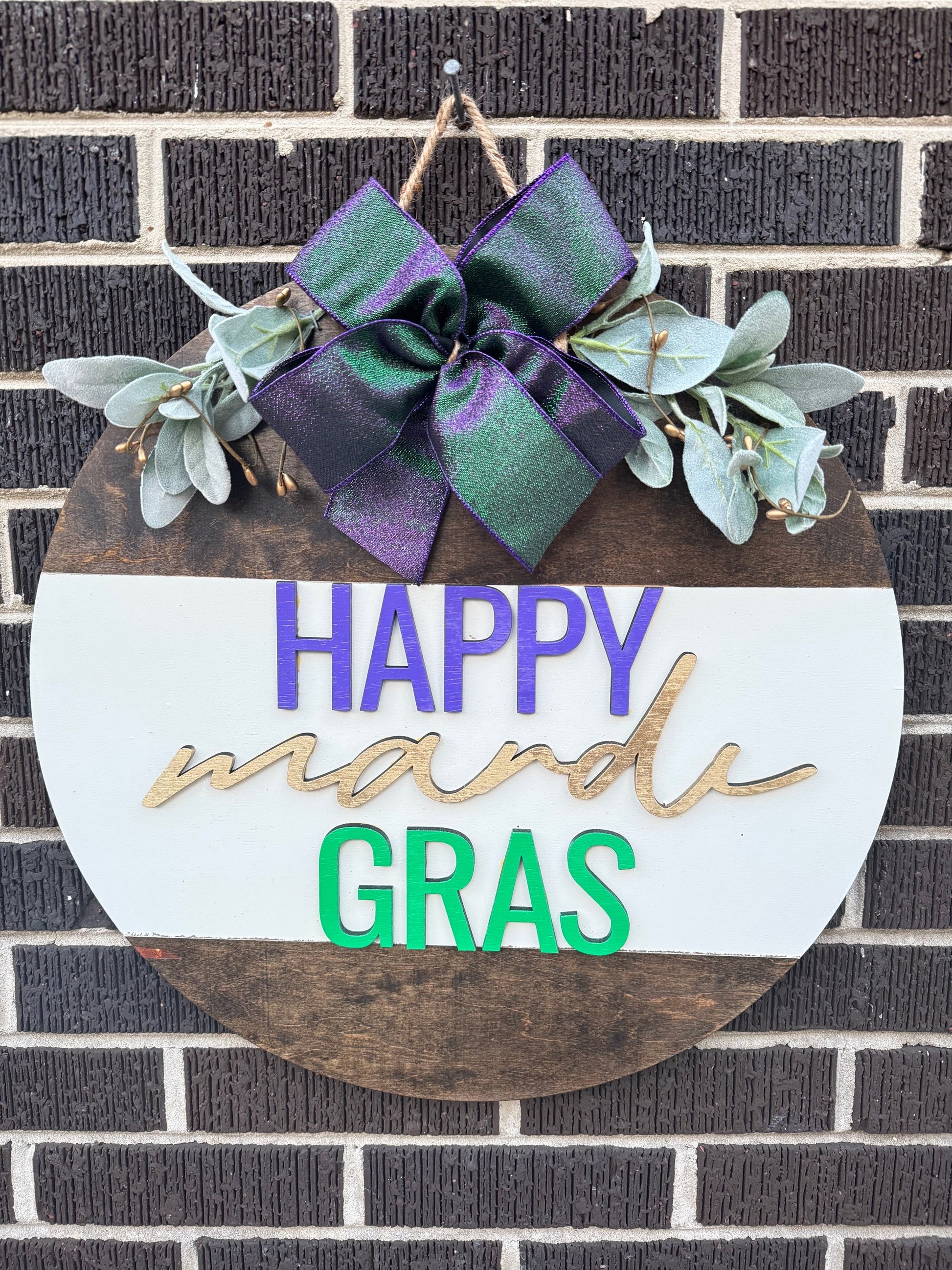 Happy Mardi Gras Door Hanger image 0